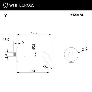 Излив настенный WHITECROSS Y1201CR хром